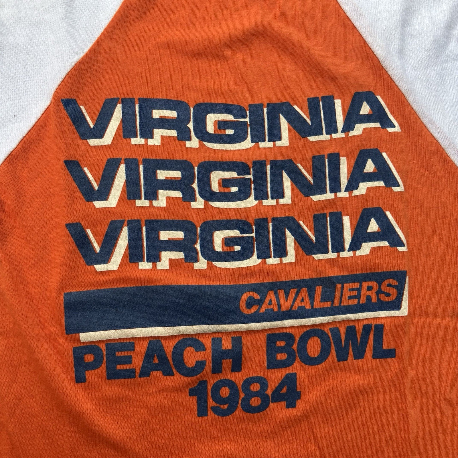 Vintage 1984 University Of Virginia Cavaliers Peach Bowl Football Medium Fits Sm gallery
