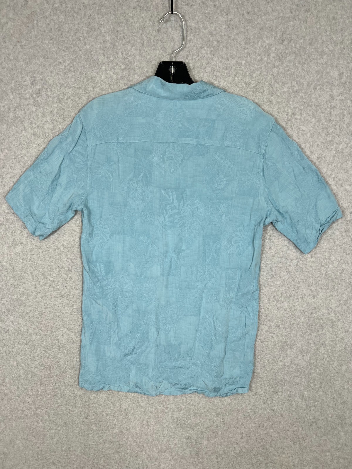 Men's Batik Bay Easy Care Blue Short Sleeve Button Down Shirt Size Small gallery