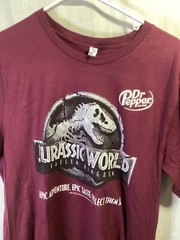Dr Pepper (Jurassic World Fallen Kingdom) Maroon Large Cotton New T Shirt T20
