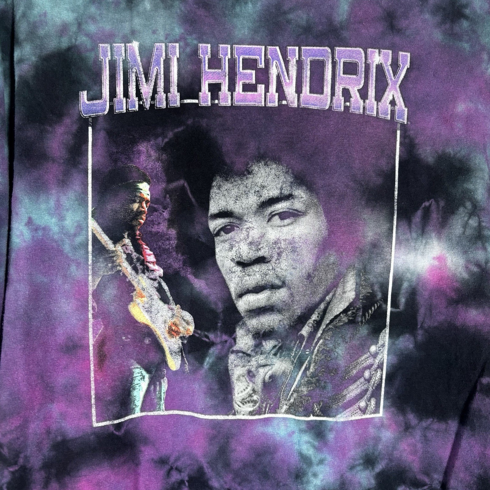 Jimi Hendrix Tie Dye Graphic Band T Shirt Unisex Size Large Rock Music Tee gallery