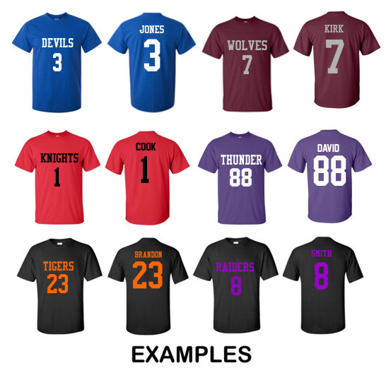CUSTOM CLASSIC T-Shirt JERSEY Personalized Name Number Football Softball S-5XL gallery