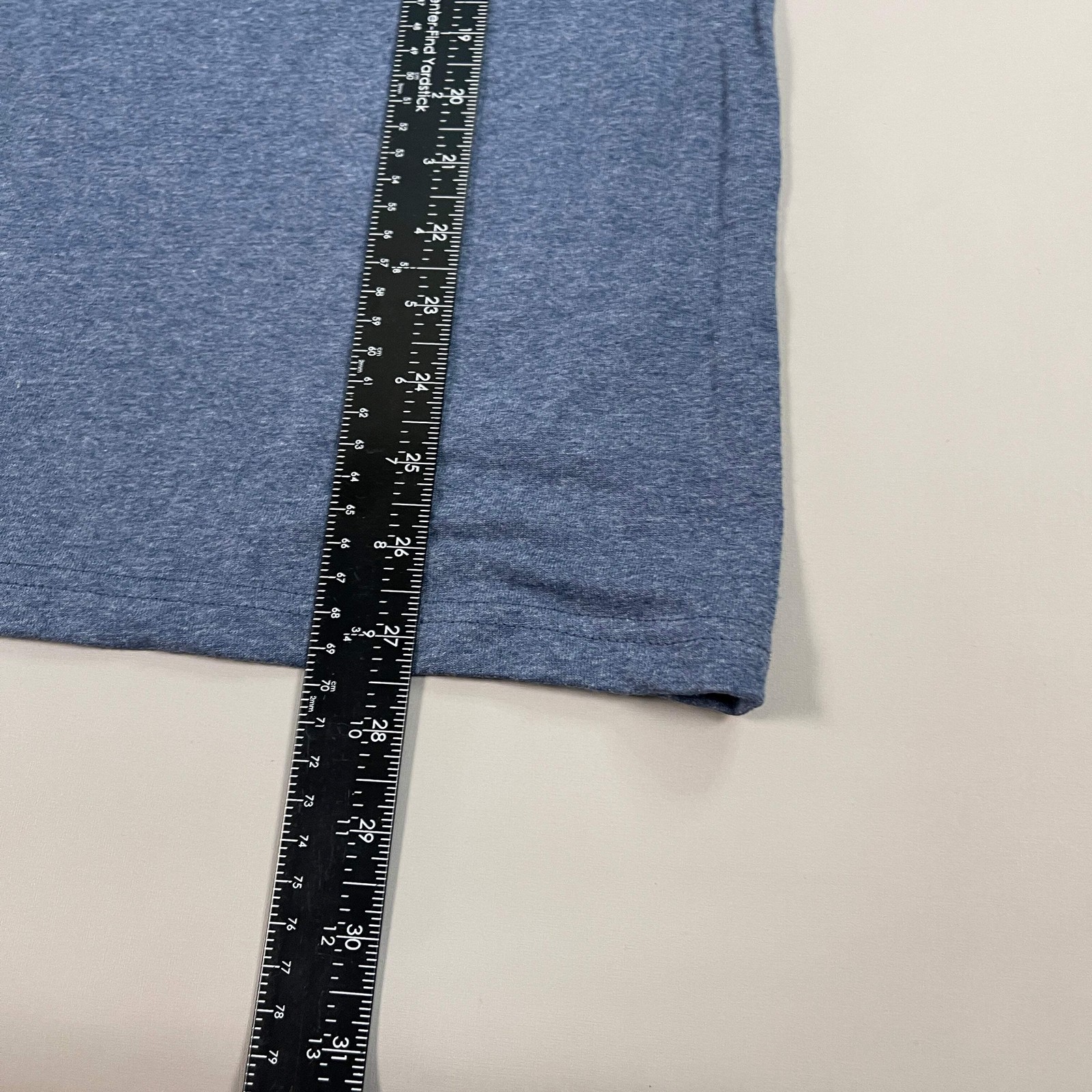 M&O Gold Soft Touch Blank T-Shirt 50/50 Cotton/Poly Sz S Navy Heather 4800 (New) gallery