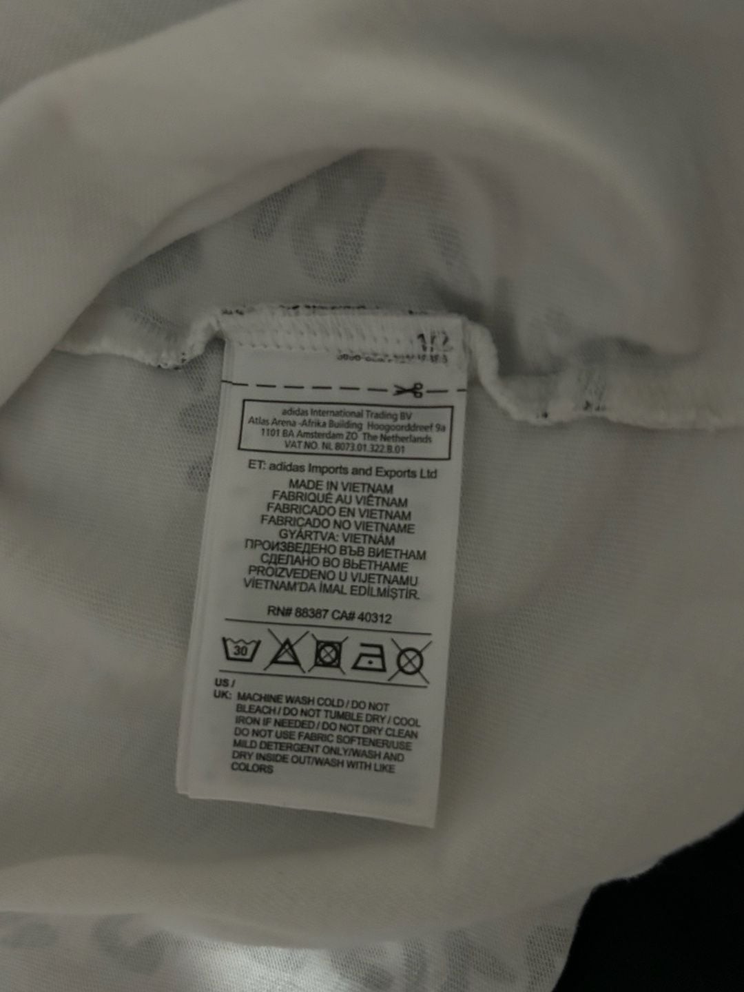 Adidas Originals Multi-Language All Over Print T-Shirt White Size M gallery