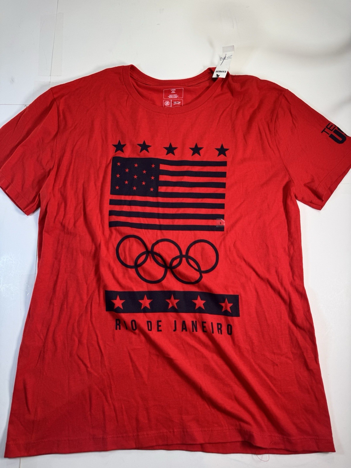 Express Team USA Olympics Red T-Shirt Rio De Janeiro Olympic Team Size Large