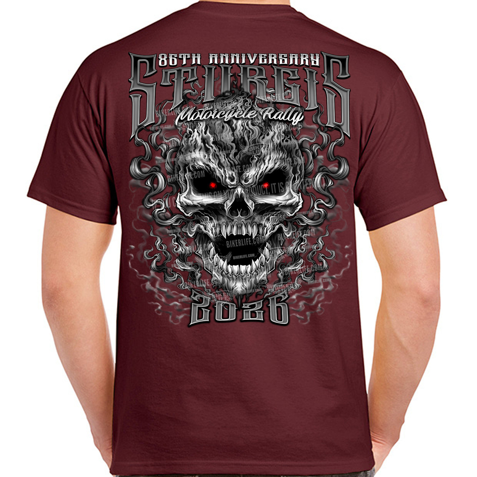 T-Shirt 2026 Sturgis Motorcycle Rally Wicked Skull No Harley gallery