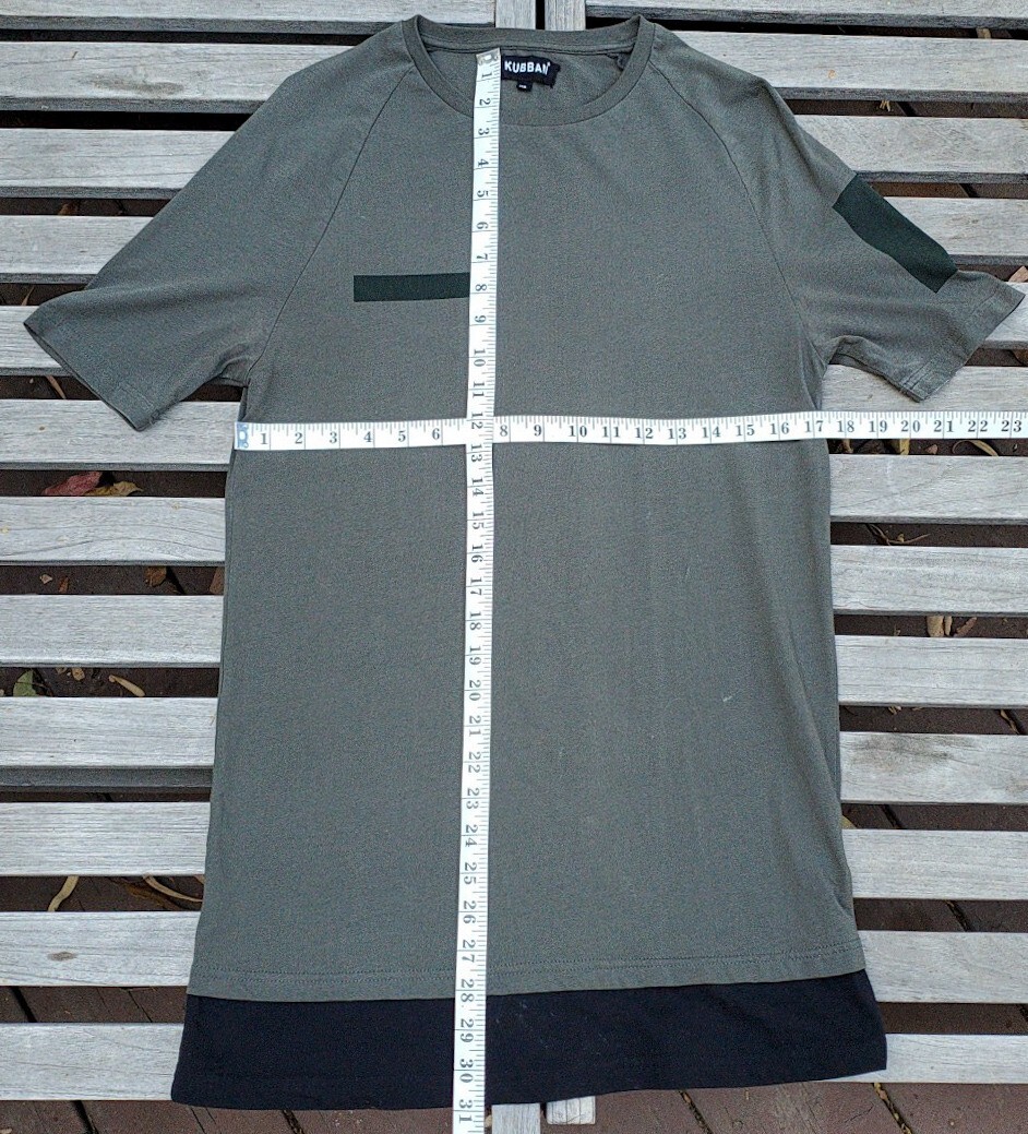 Kubban longline tall tshirt military olive green black xs xtra small gallery