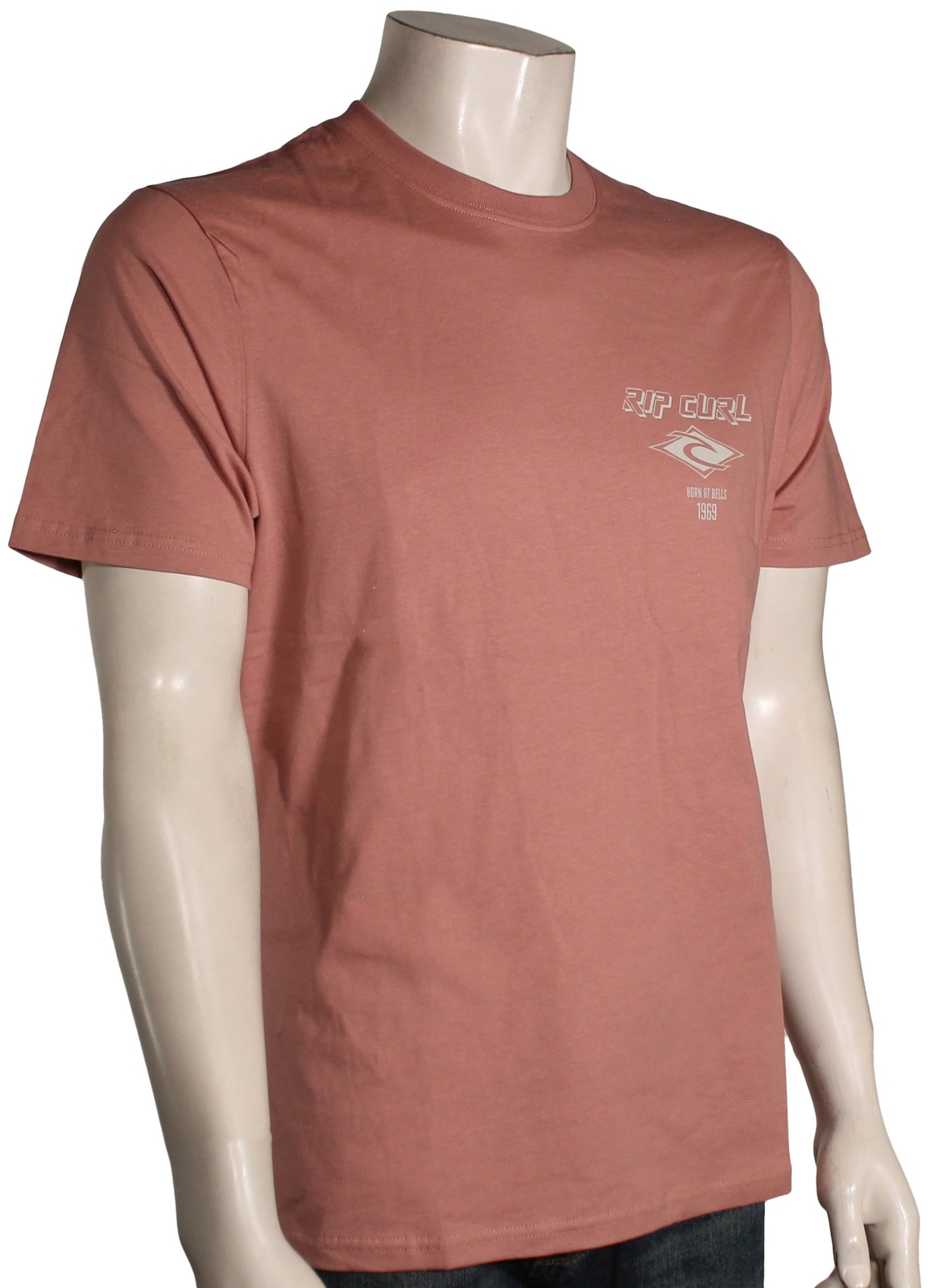 Rip Curl Fade Out Icon T-Shirt – Mushroom – New