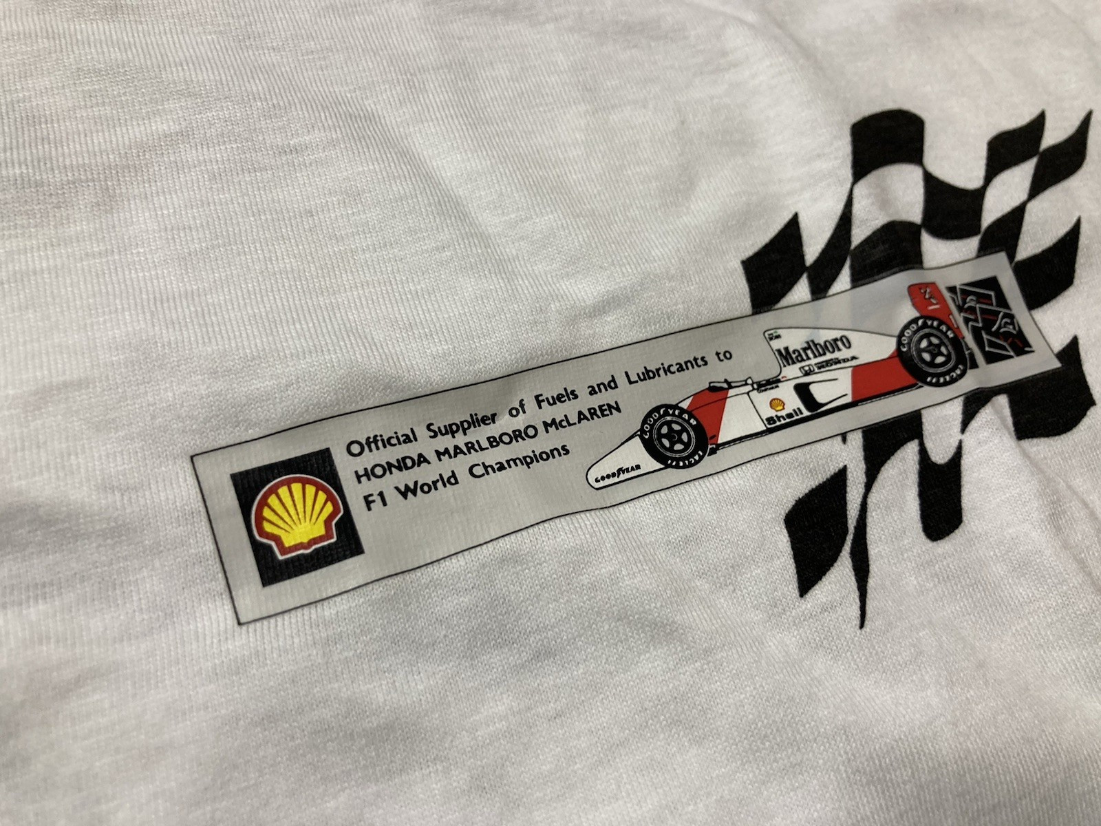 Vintage Honda Marlboro McLaren Shell Formula 1 Racing Team Tee T Shirt One Size gallery