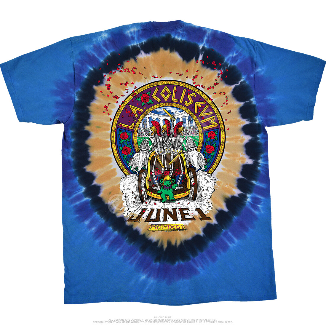 GRATEFUL DEAD-CHARIOT-SYF-SKELETON-2 SDD TIE DYE T-SHIRT S-M-L-XL-2X Garcia,Wier gallery
