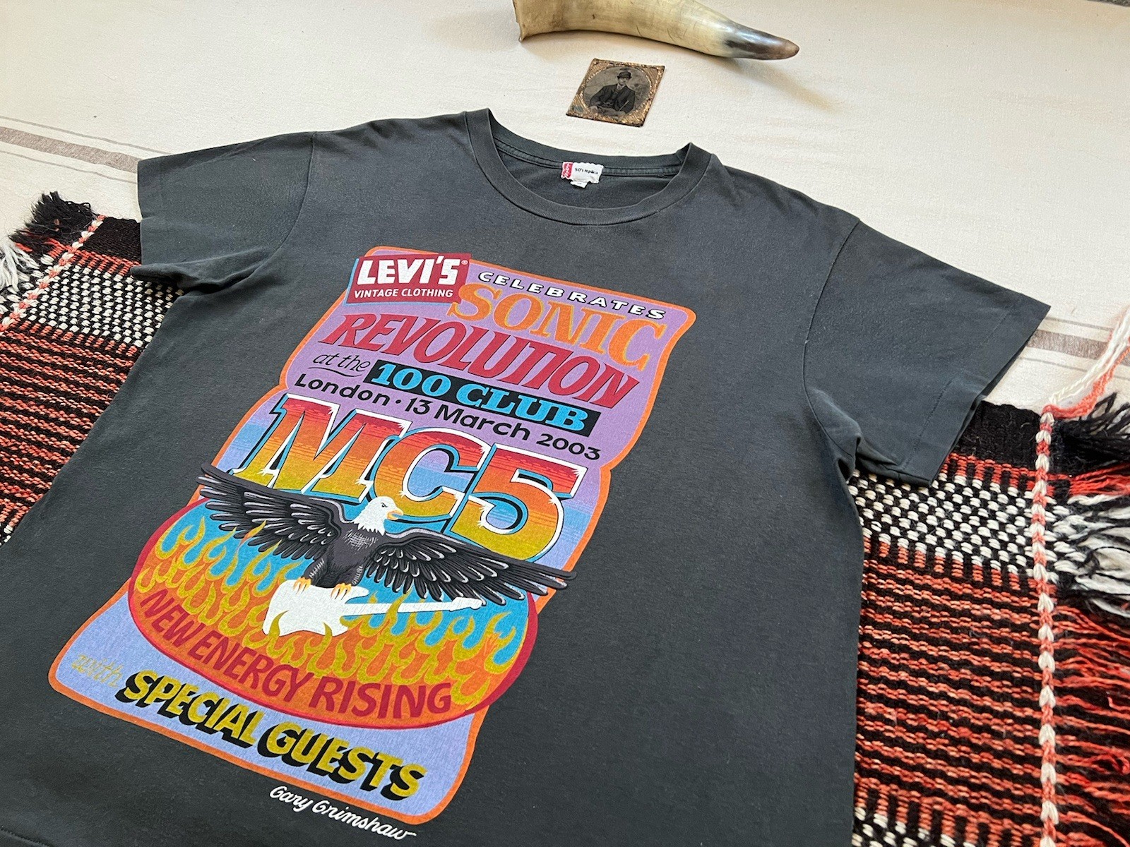LVC MC5 T-Shirt M Levi's 50's Sportswear 2003 Black Rare Detroit Punk 100 Club gallery
