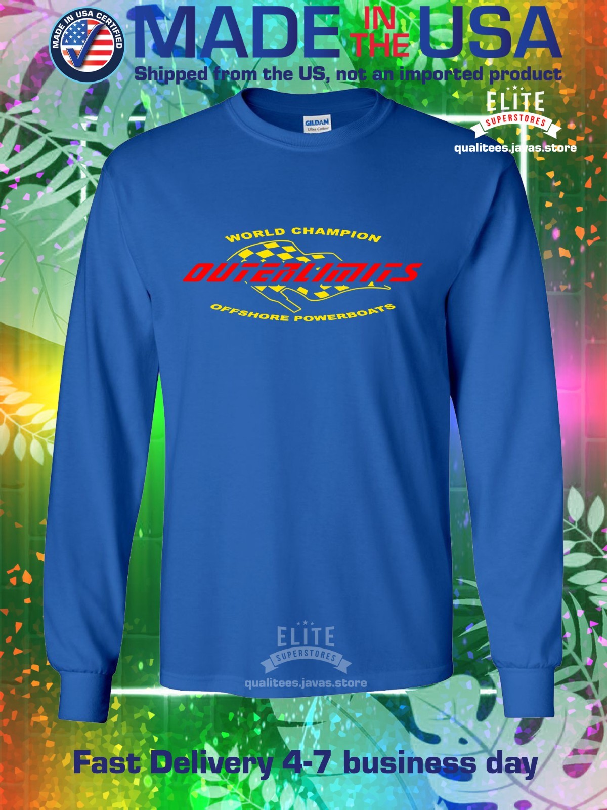 Outerlimits Powerboats World Champ Men's Long Sleeve T-Shirt American Size S-5XL gallery