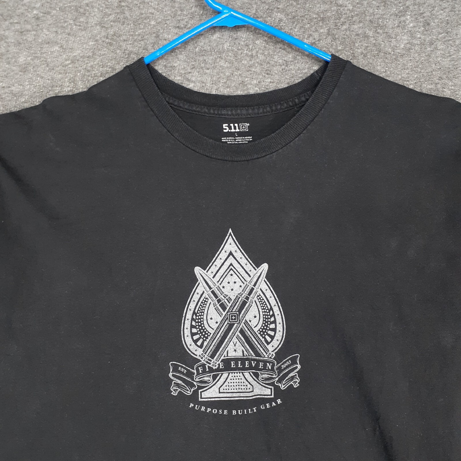 5.11 Tactical purpose built gear Shirt Adult L black Short Sleeve mens casual gallery