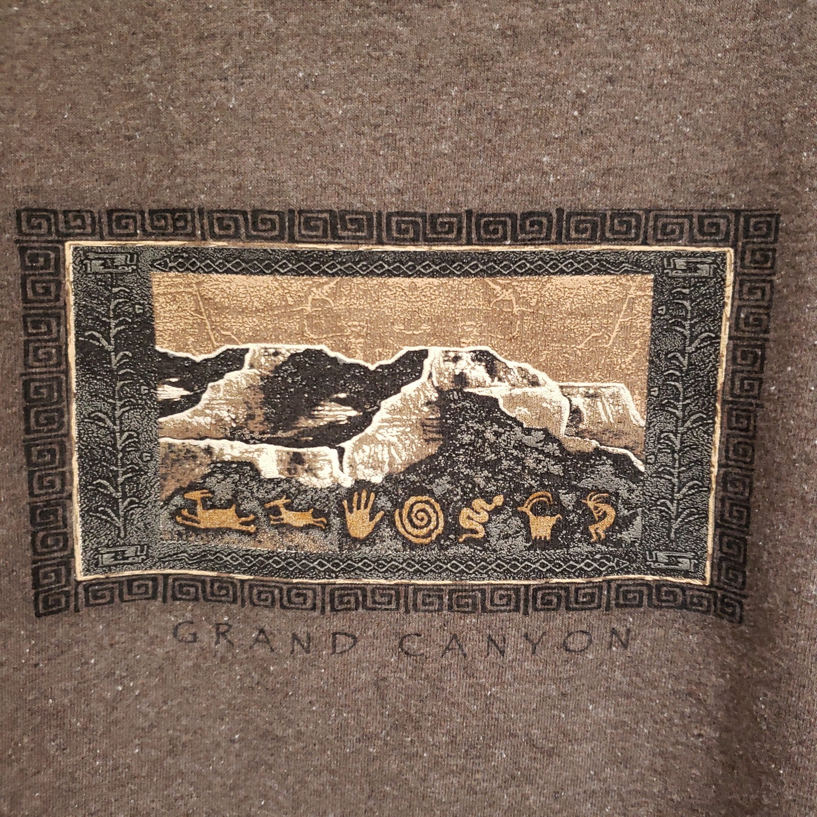 Eco & Mountain Brown Grand Canyon Short Sleeve Crew Neck T-Shirt Mens M gallery