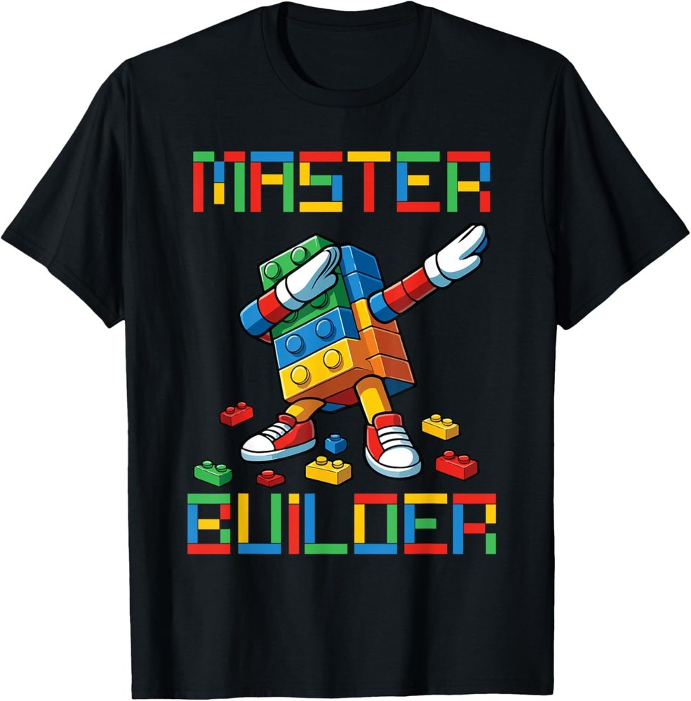 Master Builder Tee Dabbing Blocks Bricks Building T-Shirt