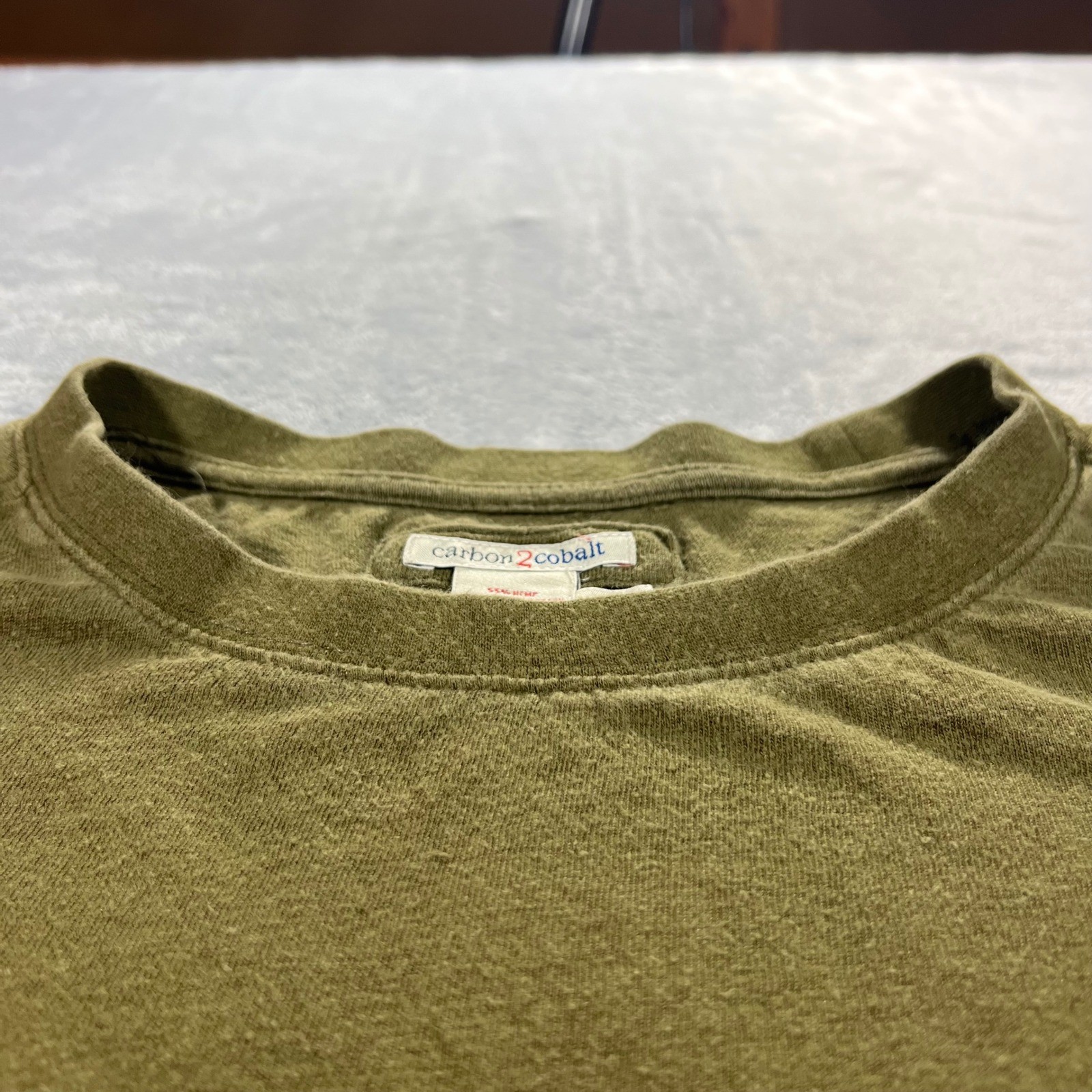 Carbon2Cobalt T Shirt Mens XL Olive Green Hemp Organic Cotton Casual Comfy Eco gallery