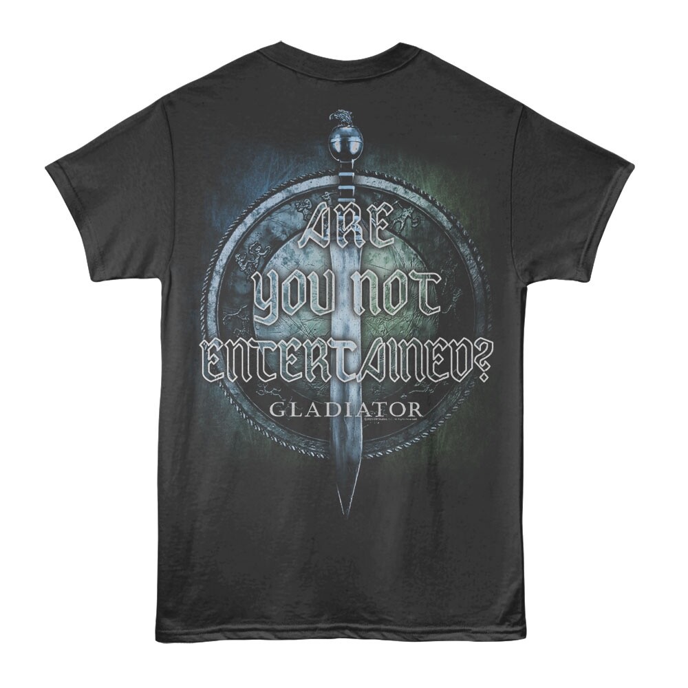 GLADIATOR Movie T-Shirt MAXIMUS BATTLE HELMET Official Merch 2 Side Stone Cotton gallery