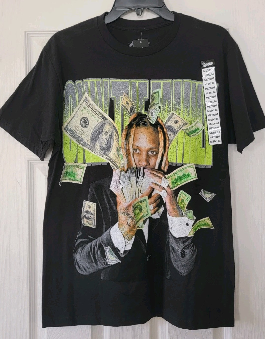 Lil Durk Shirt Black Graphic OTF Money Stacks Short Sleeve M Unisex New gallery