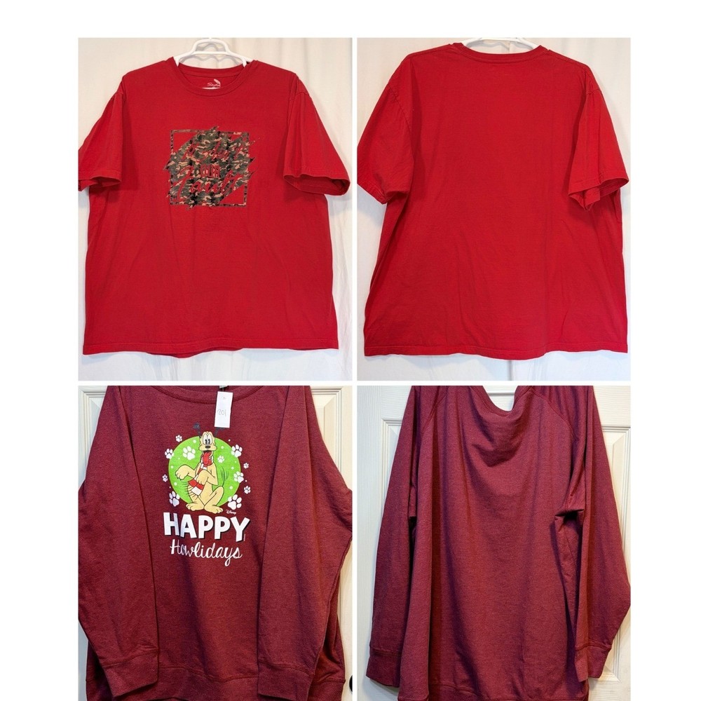 Men’s 4XL Sweater and T shirt Bundle EUC/NWT Graphic Plus Size
