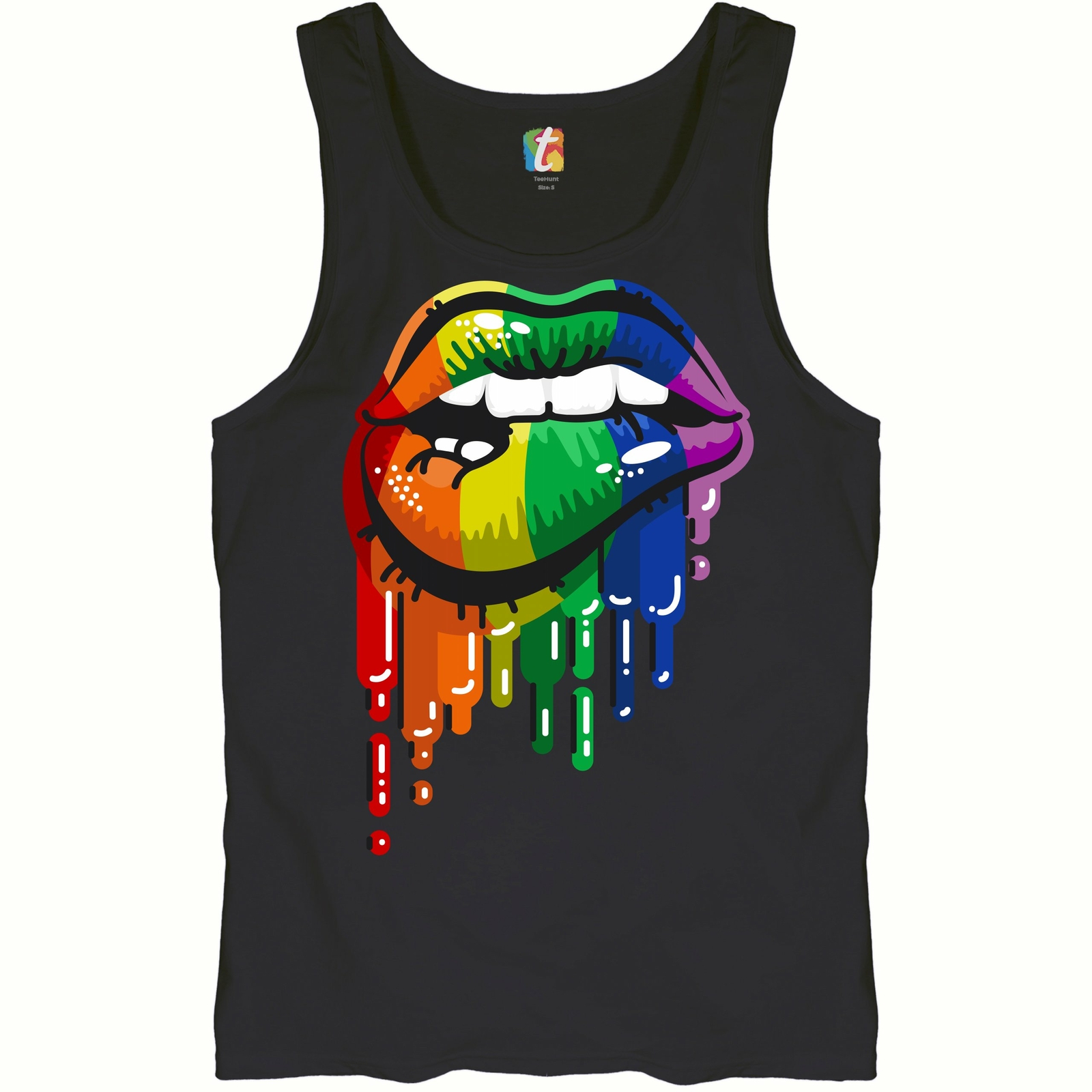 Sexy Melting Rainbow Lips Tank Top LGBT Queer Gay Pride Love Wins Men’s Top