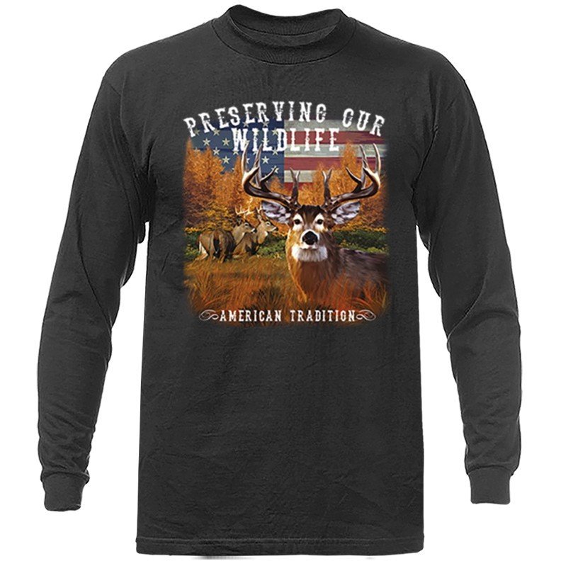 PRESERVE WILDLIFE DEER MEADOW OUTDOOR SPORTS HUNTING Long Sleeve gallery