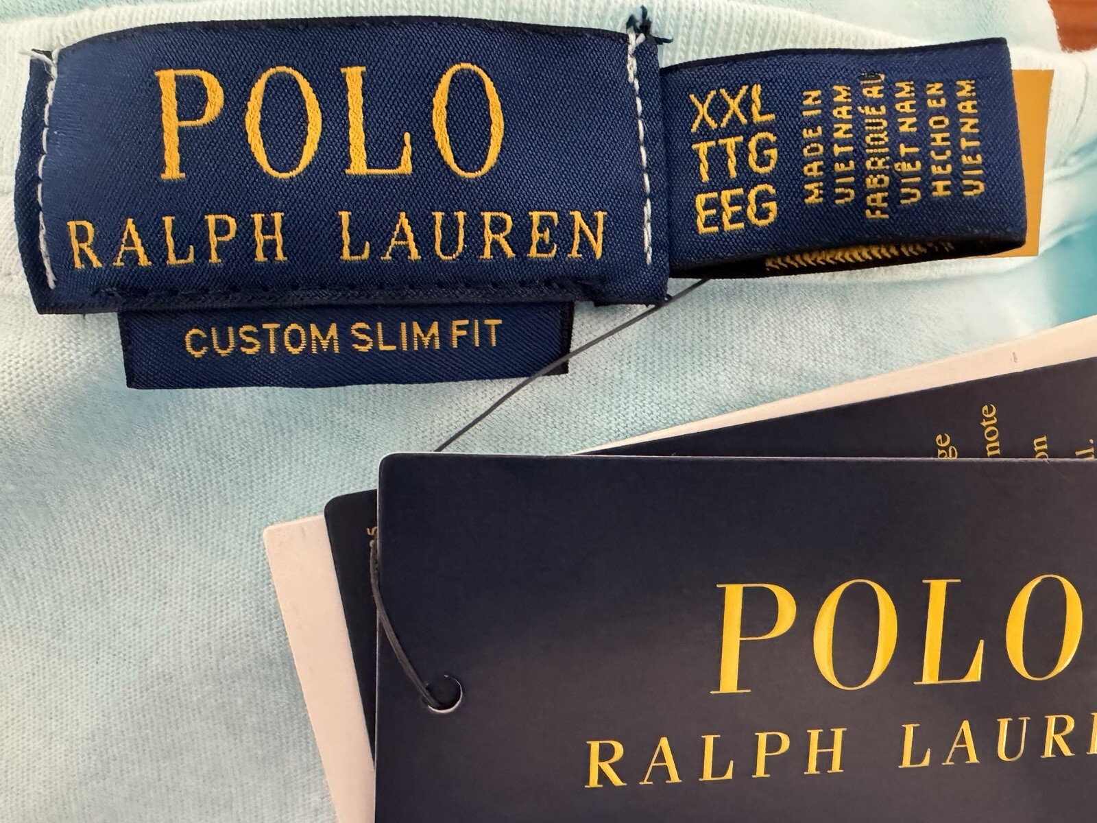 NWT POLO RALPH LAUREN Blue Custom Slim Fit FISHERMAN “POLO BEAR” T-Shirt XXL gallery