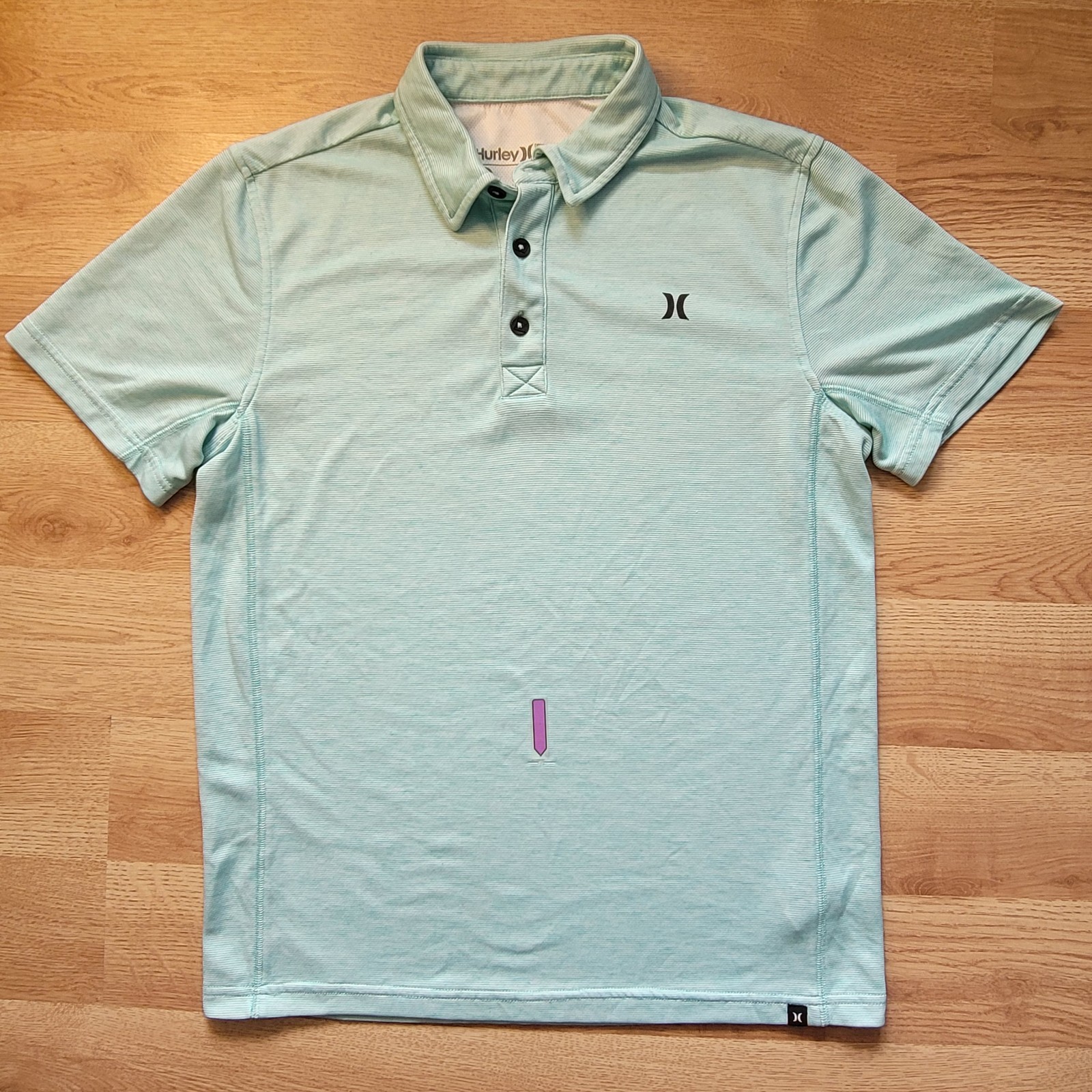 Hurley Nike Dri‑FIT Men’s Light Blue Polo Shirt S — Flaw gallery