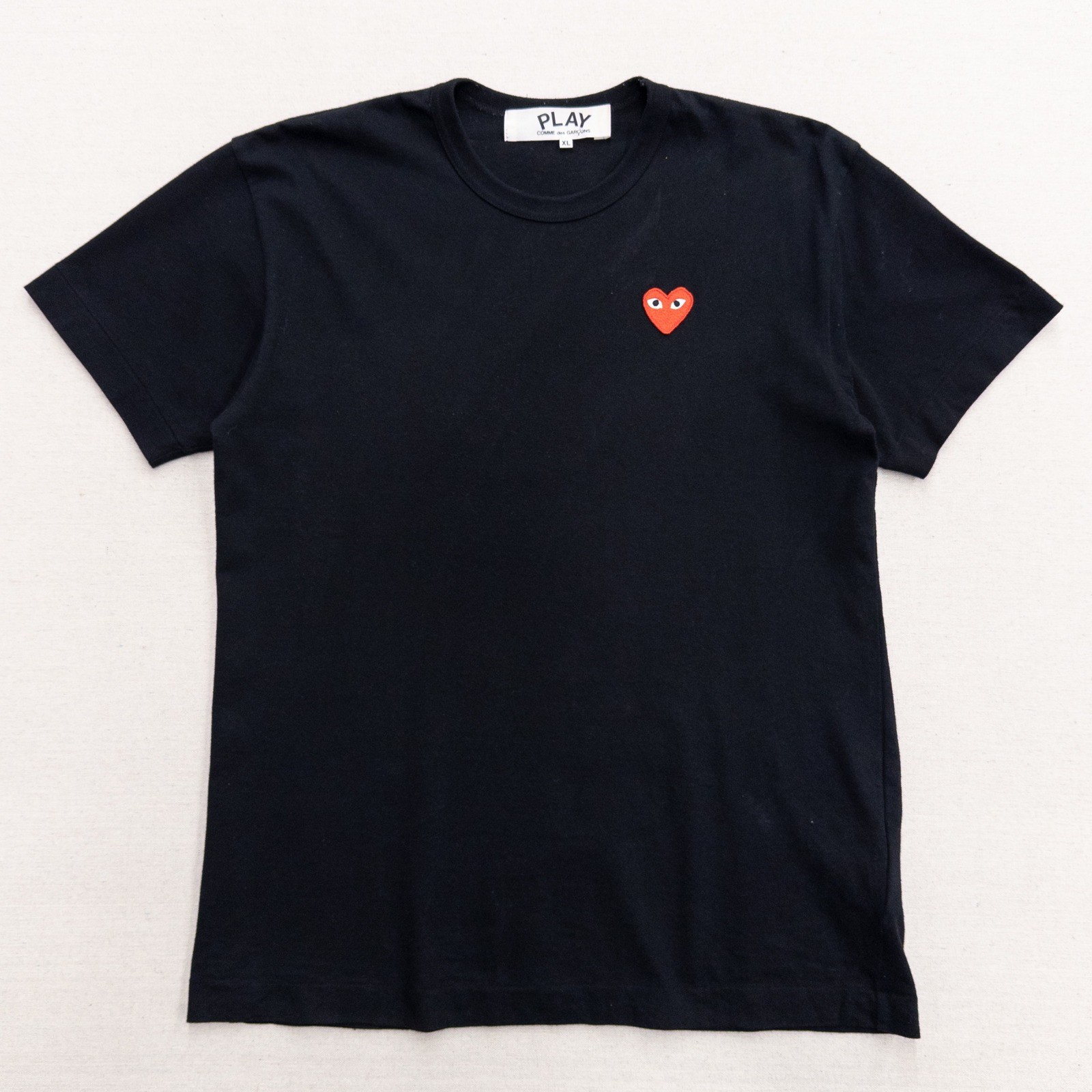 Comme des Garcons PLAY Red Heart Logo T-Shirt Black XL AZ-T108 Made in Japan gallery
