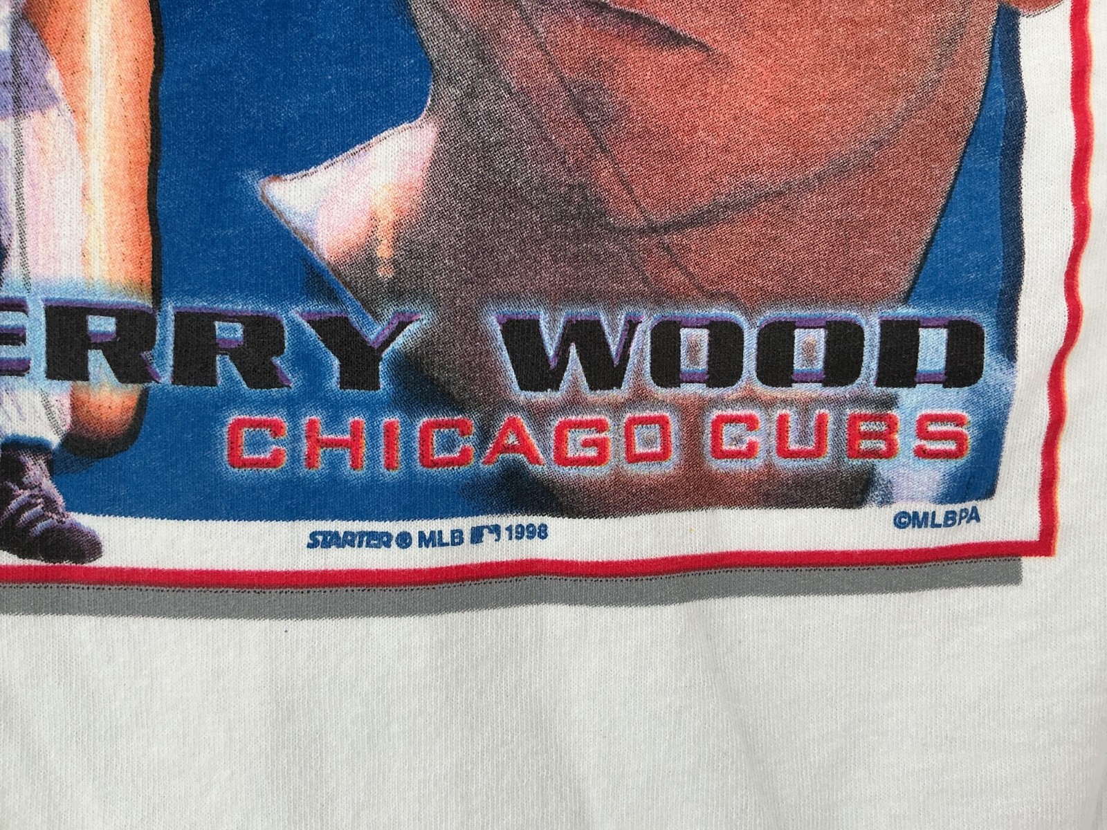 Vintage 90s Starter Chicago Cubs Kerry Wood KID K 1998 20K t Shirt sz XL gallery