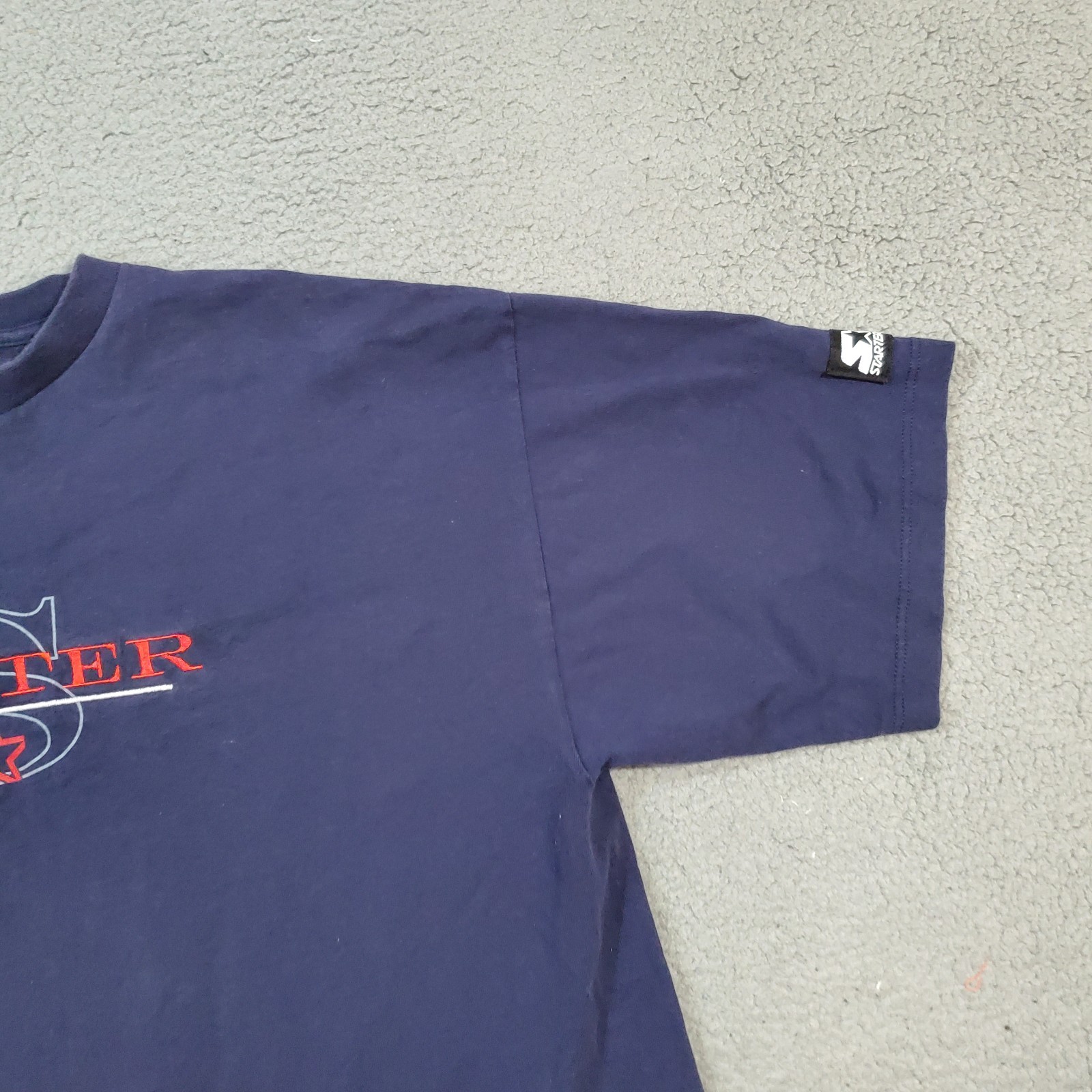 Vintage Starter Shirt Mens Extra Large Blue 90s Made In USA Short Sleeve Casual gallery