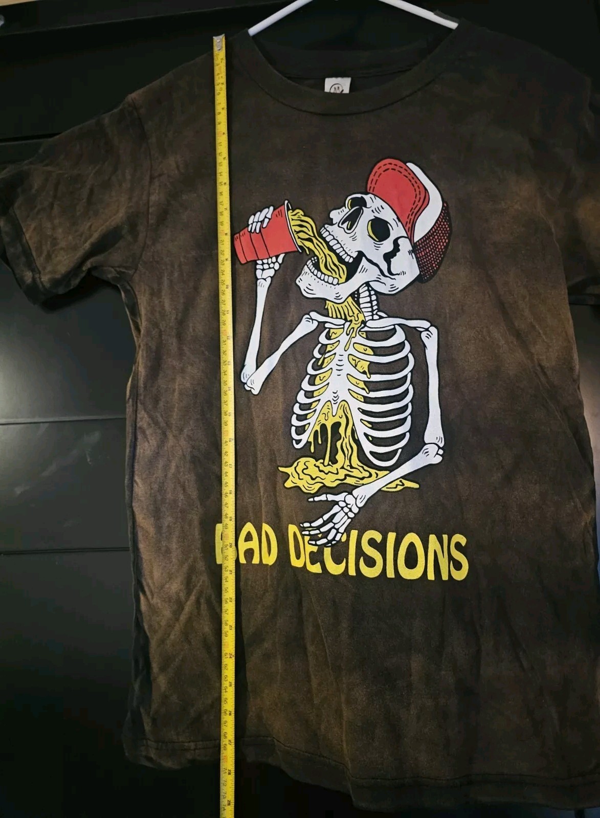 Bad Decisions T-shirt Dyed Short Sleeve Crew Neck Active Apparel Skeleton gallery