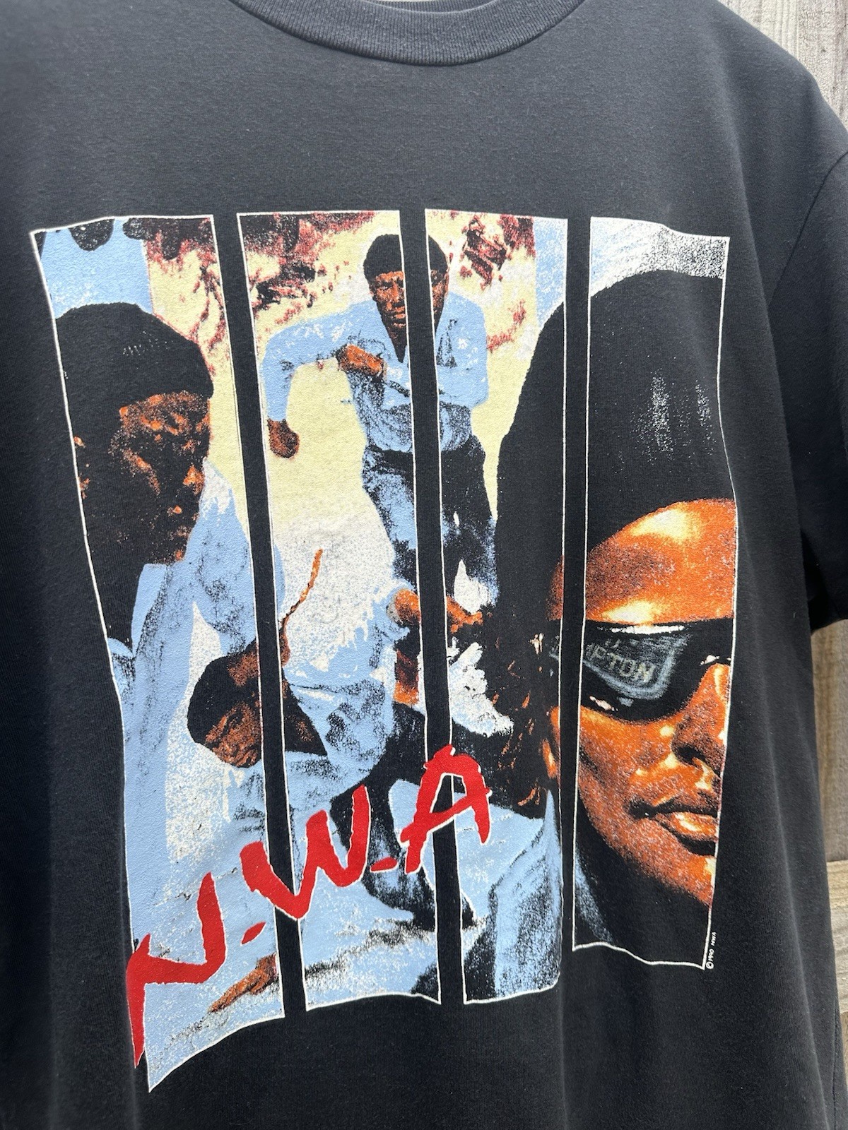 1990 TOP HEAVY N.W.A 100 Miles and Runnin EP Cover Tee Large ULTRA RARE 90s Rap gallery