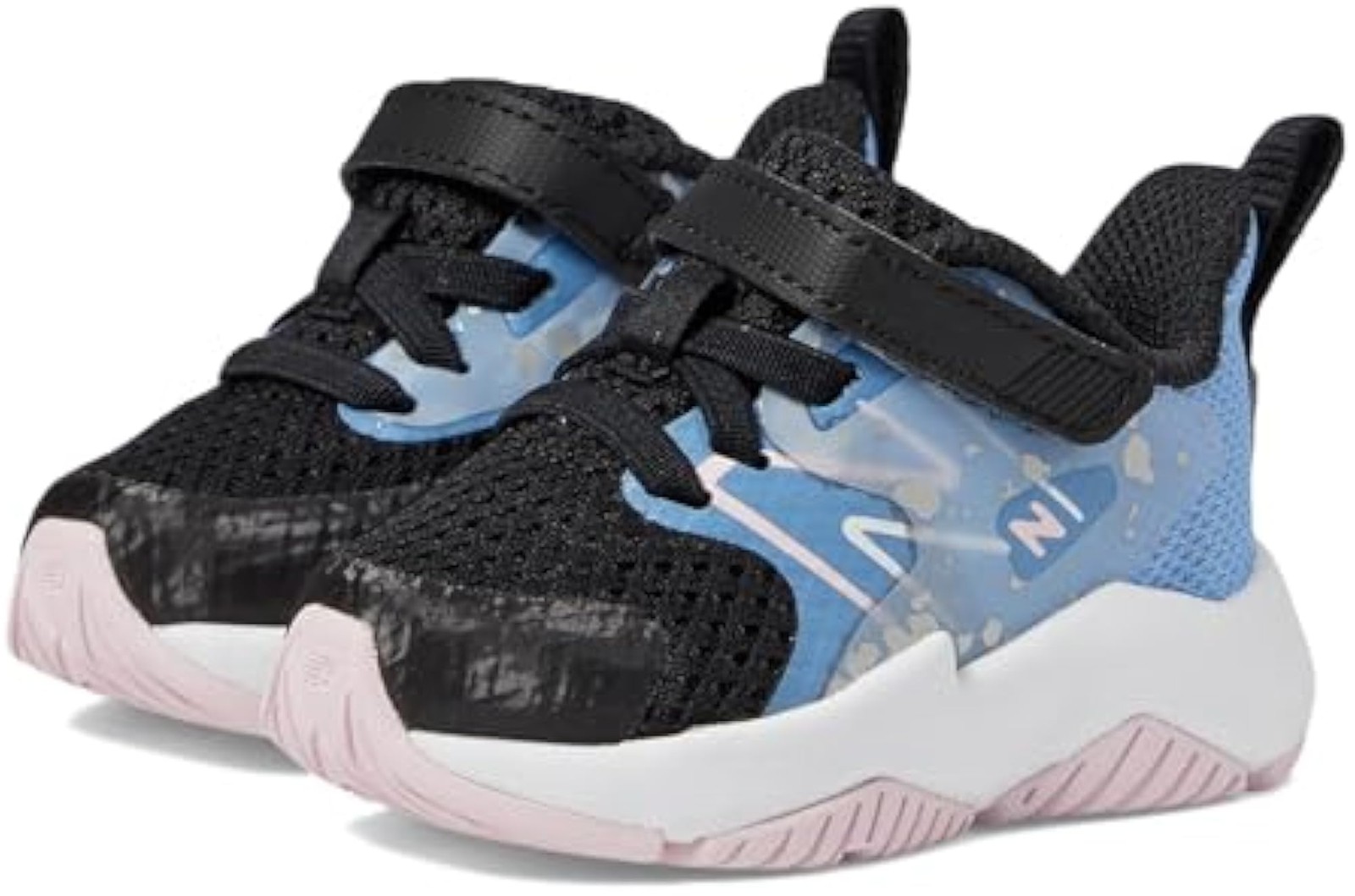 New Balance Rave Run V2 Bungee Lace with Top Strap Shoe, Lilac Glo/Sky Blue/Pixe gallery