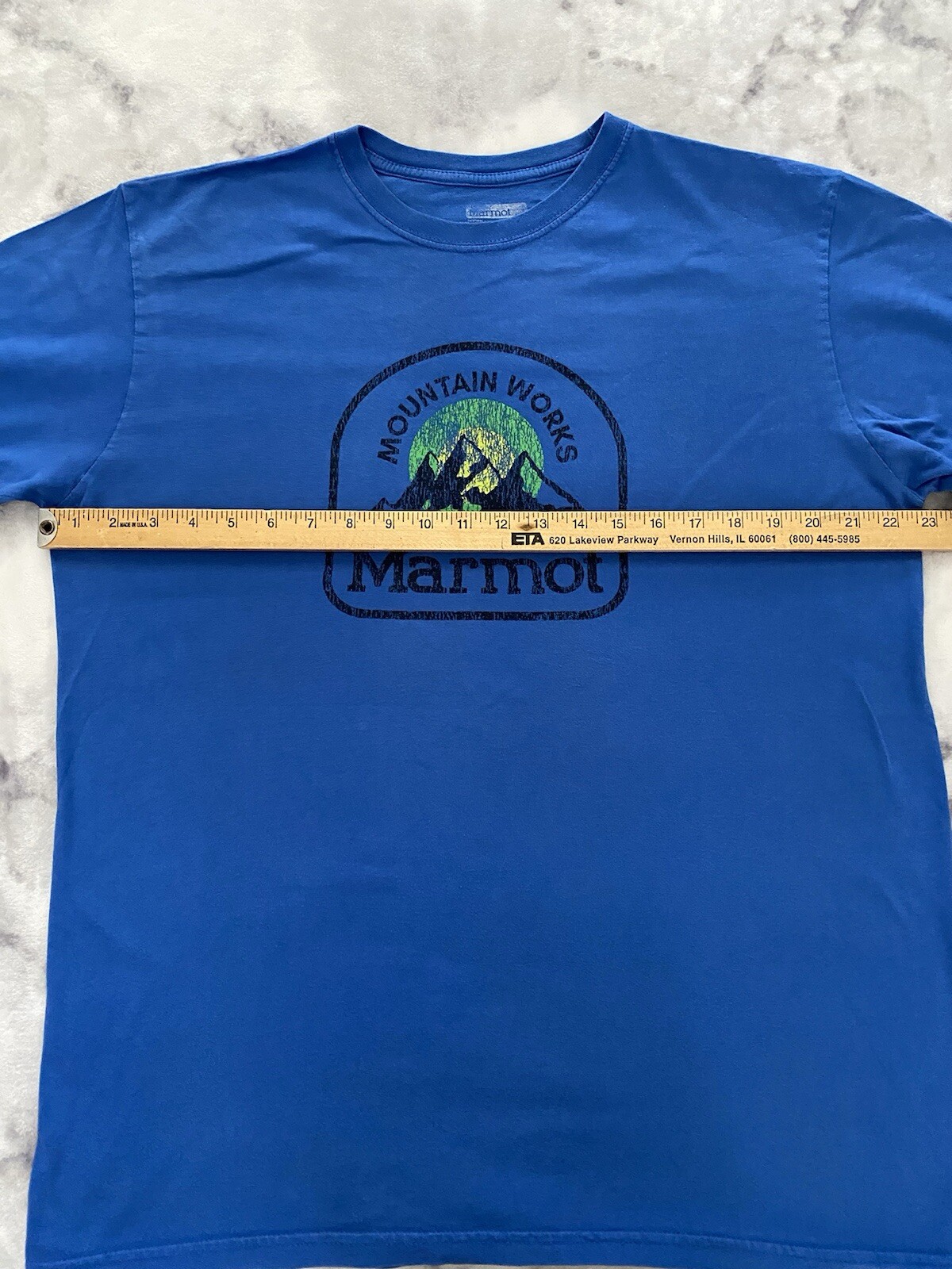 MARMOT ~ MOUNTAIN WORKS ~ Shirt Size: Mens Large ~ Organic Cotton ~ Royal Blue gallery