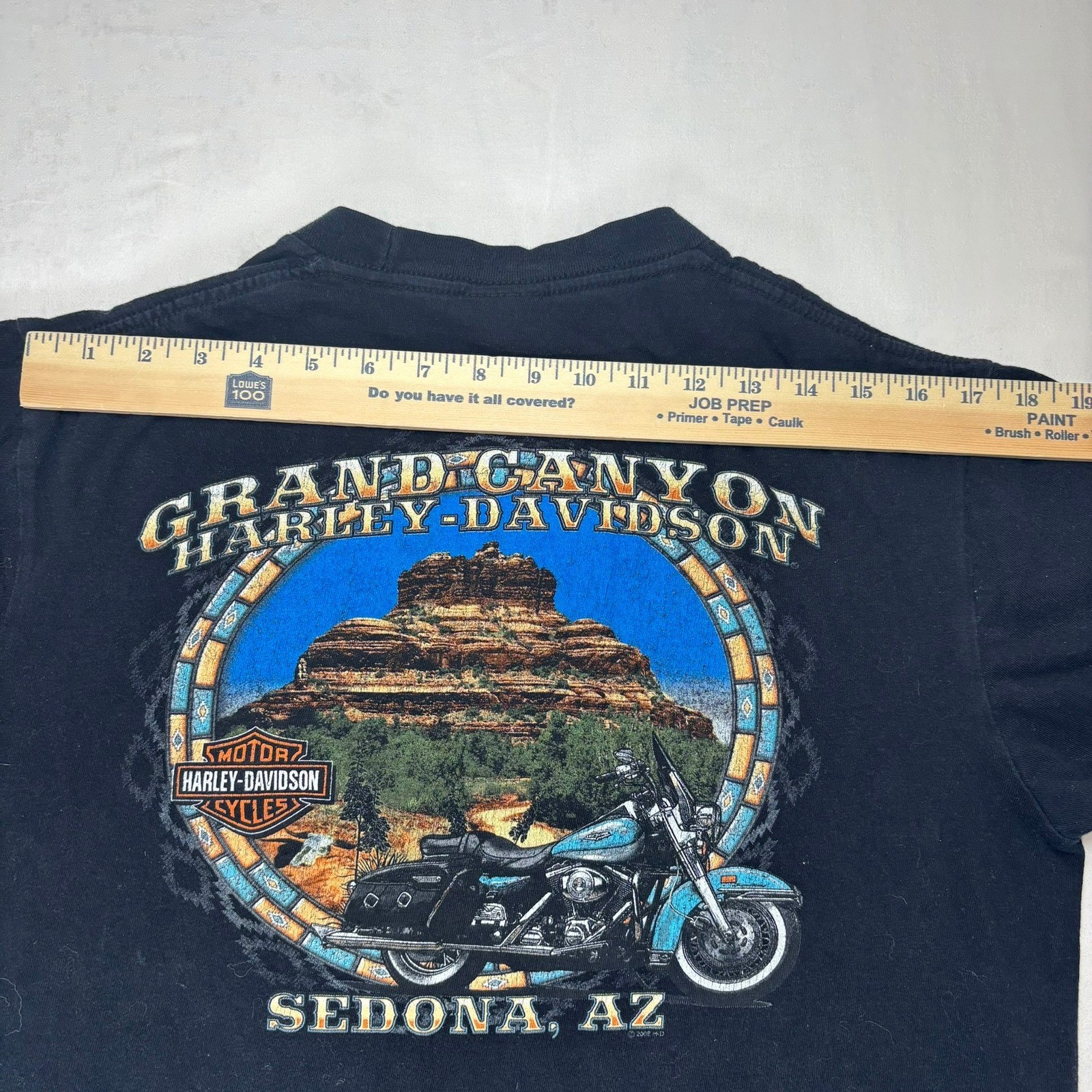 VTG 2009 Harley Davidson T-Shirt Mens L Black Grand Canyon Sedona AZ Pocket Tee gallery