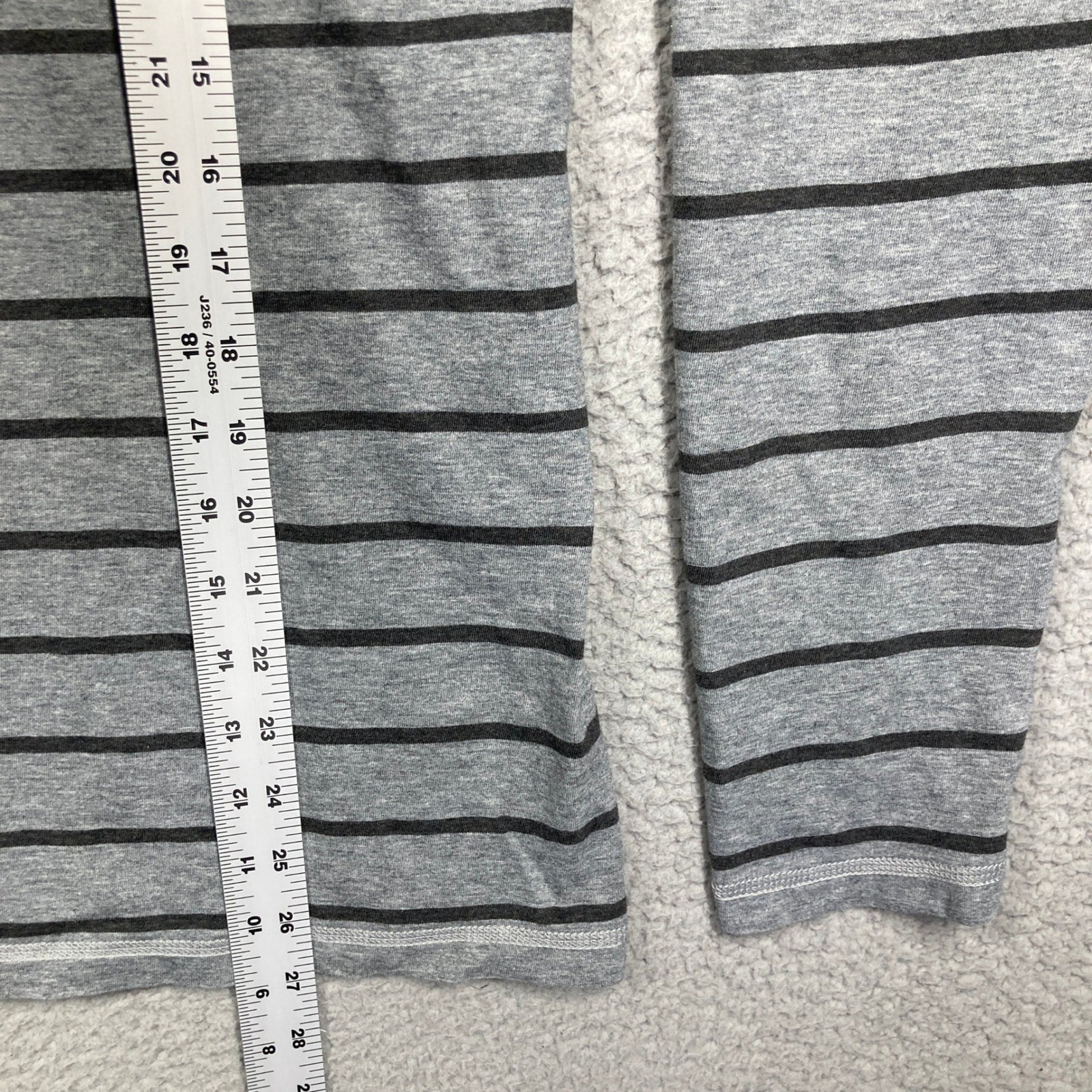 Patagonia Henley Shirt Mens Medium Grey Striped Organic Cotton Long Sleeve gallery