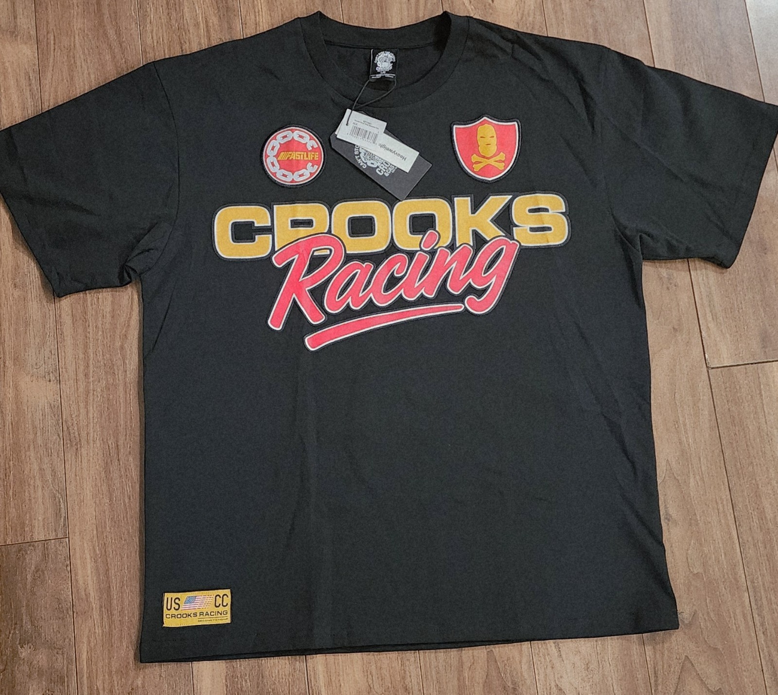 Crooks & Castles T-Shirt Men's Sz Large Crooks Racing Second To None Team Tee gallery