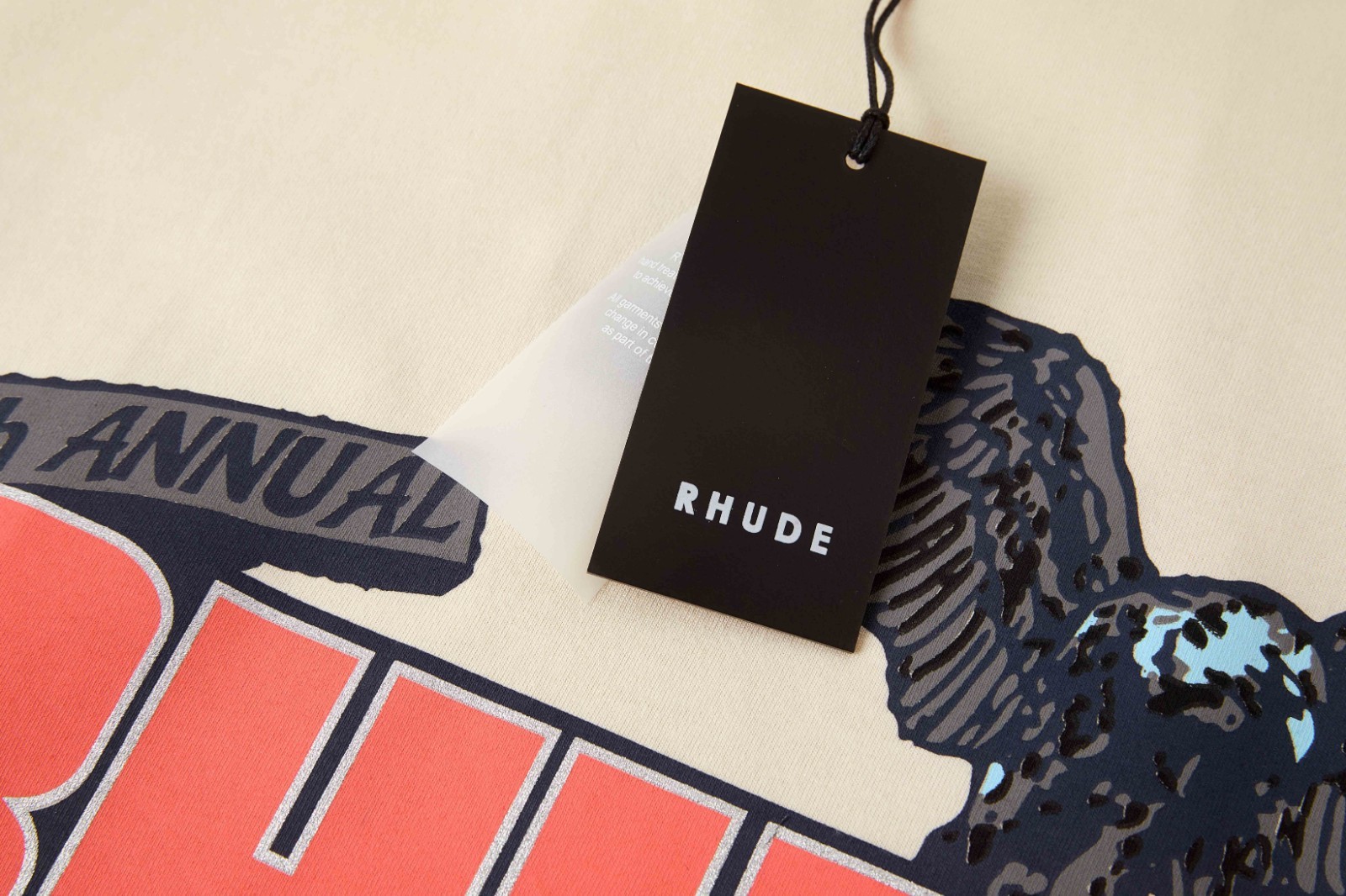 RHUDE Spring/Summer Sailing Club slogan logo short sleeved T-shirt white gallery