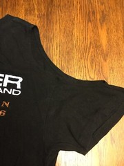 Bob Seger – “American Storm” Black Ladies Cold Shoulder Shirt. L.