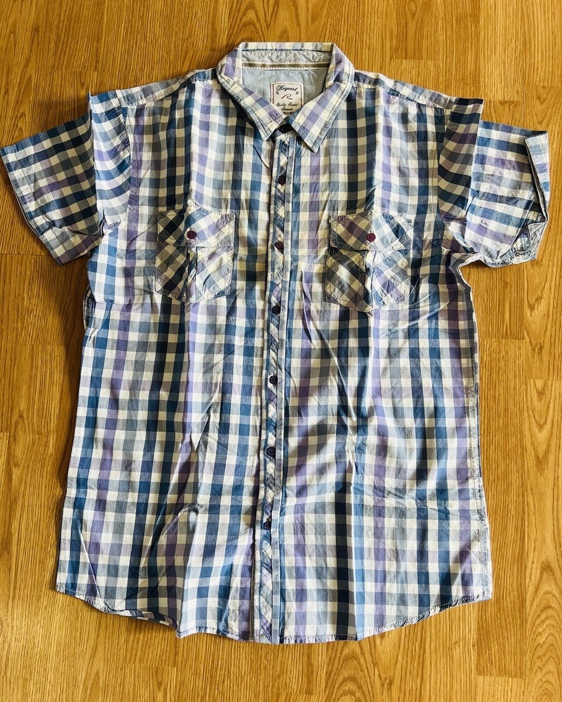 Request Jeans Shirt For Men Size: 2XL Color: Blue