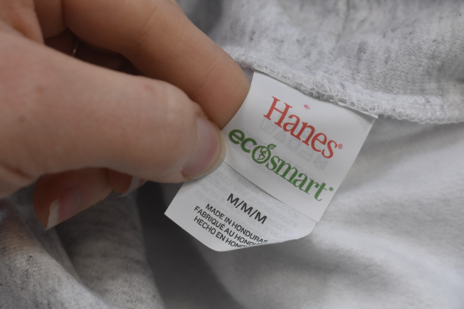 Hanes Ecosmart 50/50 Blank Long Sleeve Plain Ash Grey Mens Medium Hoodies 5 Pk gallery