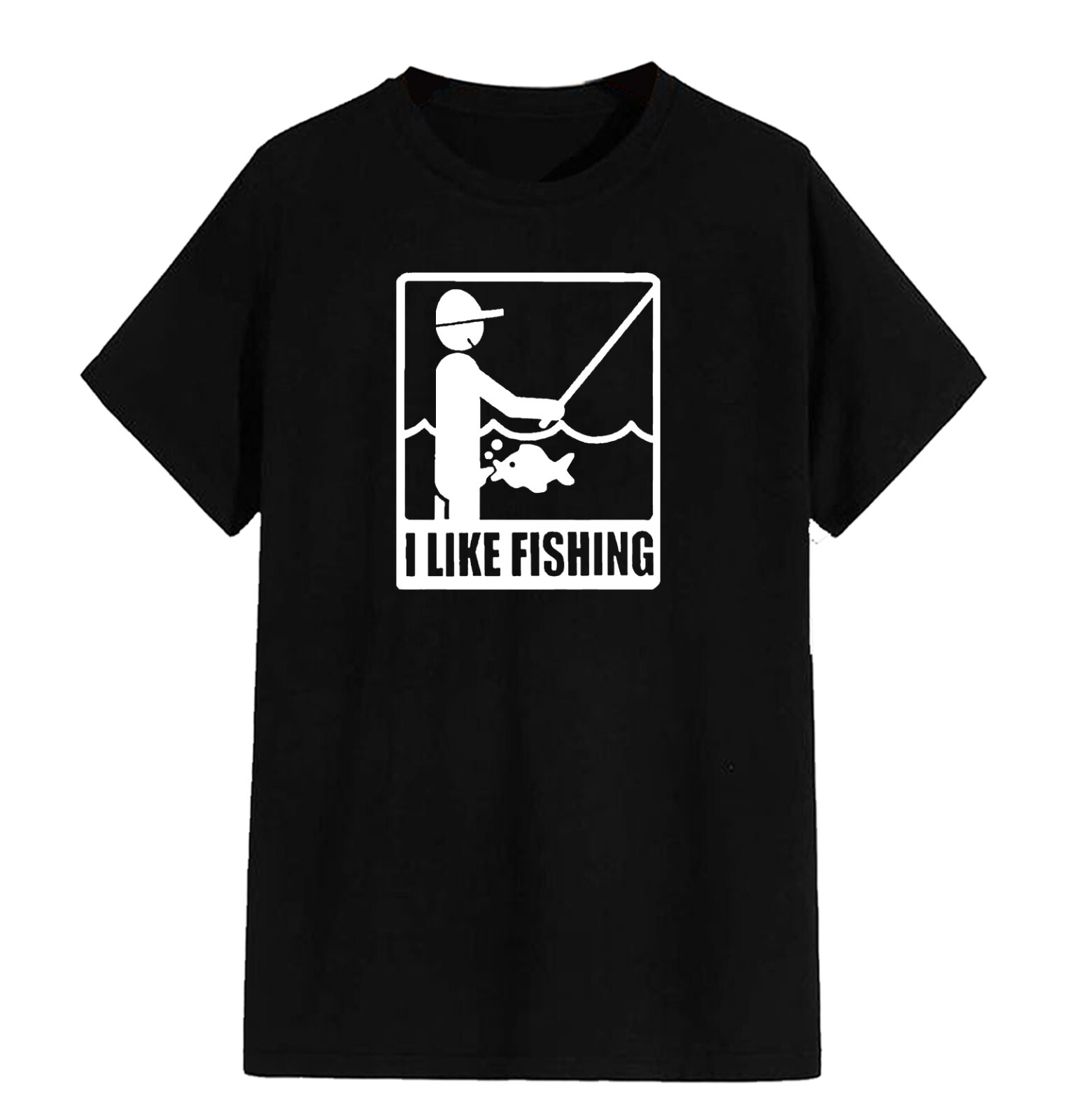 Unisex Slim Fit T-Shirt – I Like Fishing Original Summer Crewneck Slim Fit