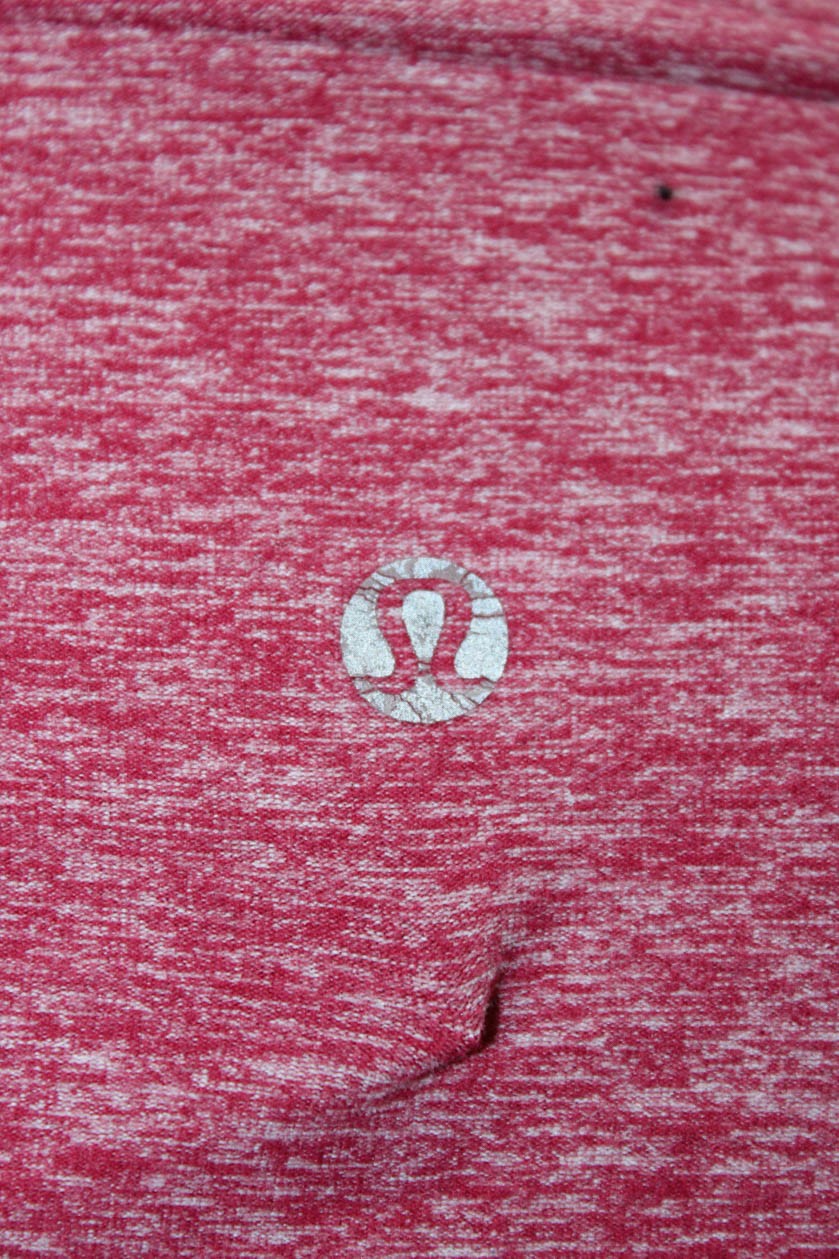 Lululemon Mens Band T-Shirt Red Long Sleeve Round Neck Nylon Blend Size M gallery