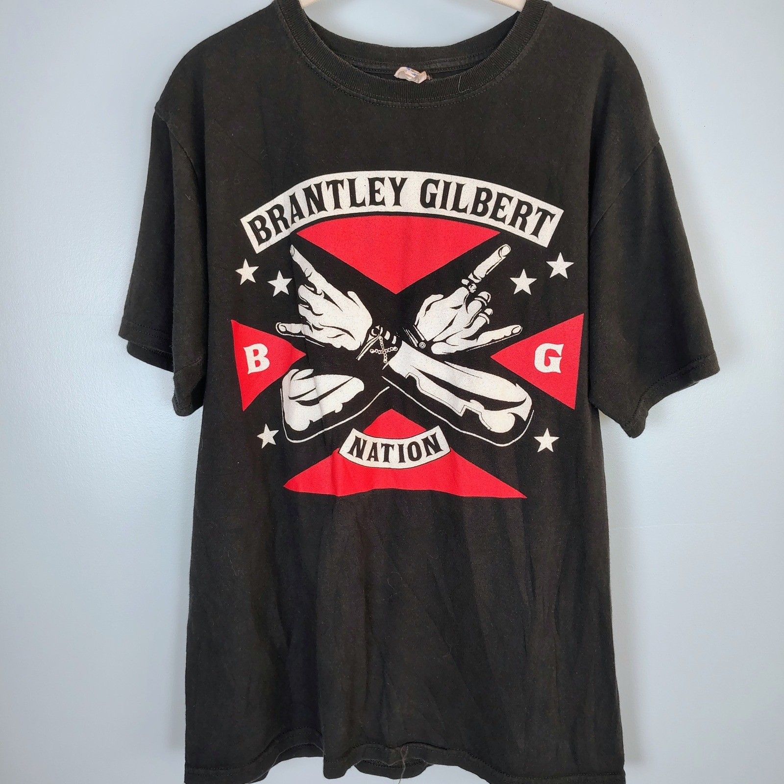Brantley Gilbert Nation Stone Cold Country Black Graphic T-Shirt Mens Medium gallery