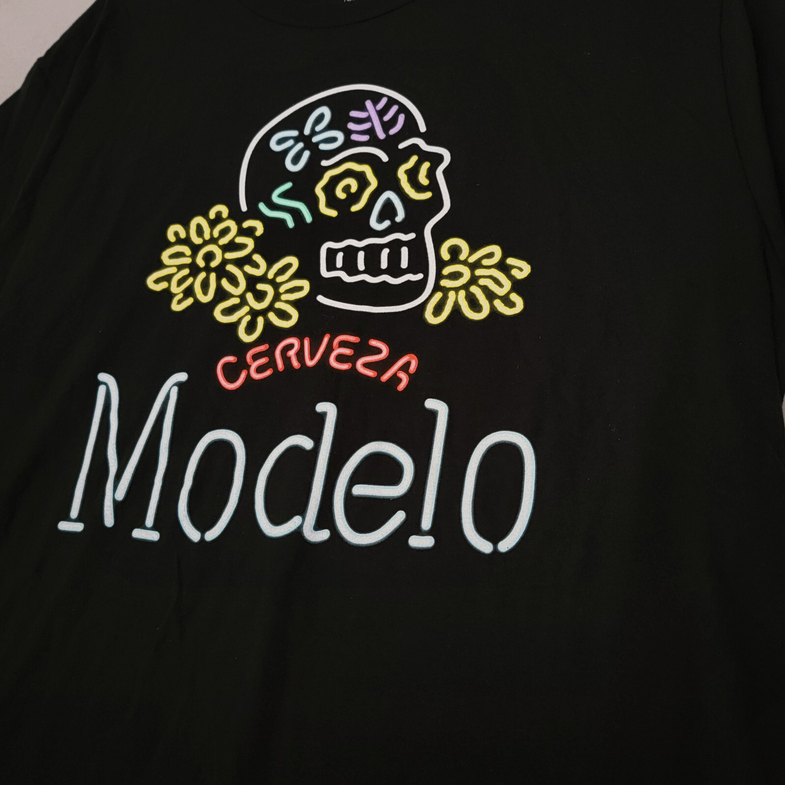 MODELO SHIRT Mens EXTRA LARGE XL BLACK CERVEZA BEER CASUAL DRINKING SKULL NWT gallery