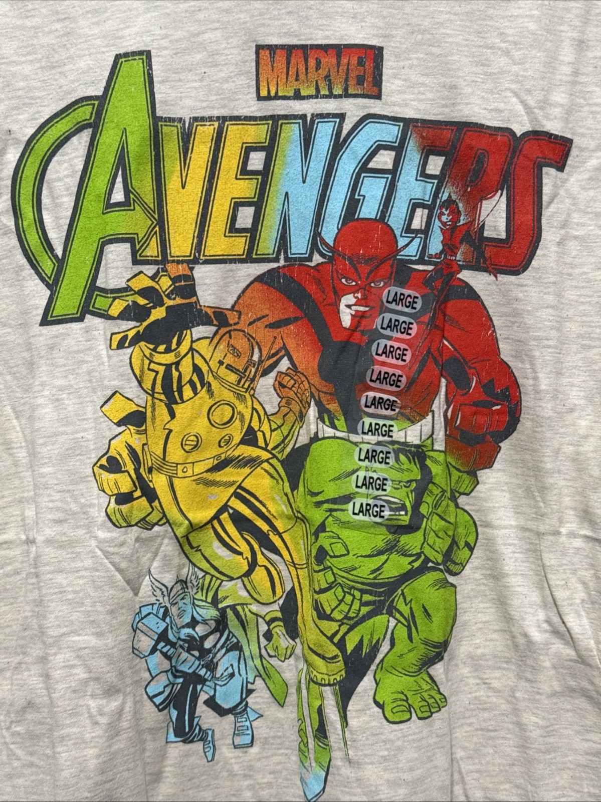 Marvel THE AVENGERS Rainbow Assemble Shirt. Brand New. Adult Size Large L￼ gallery