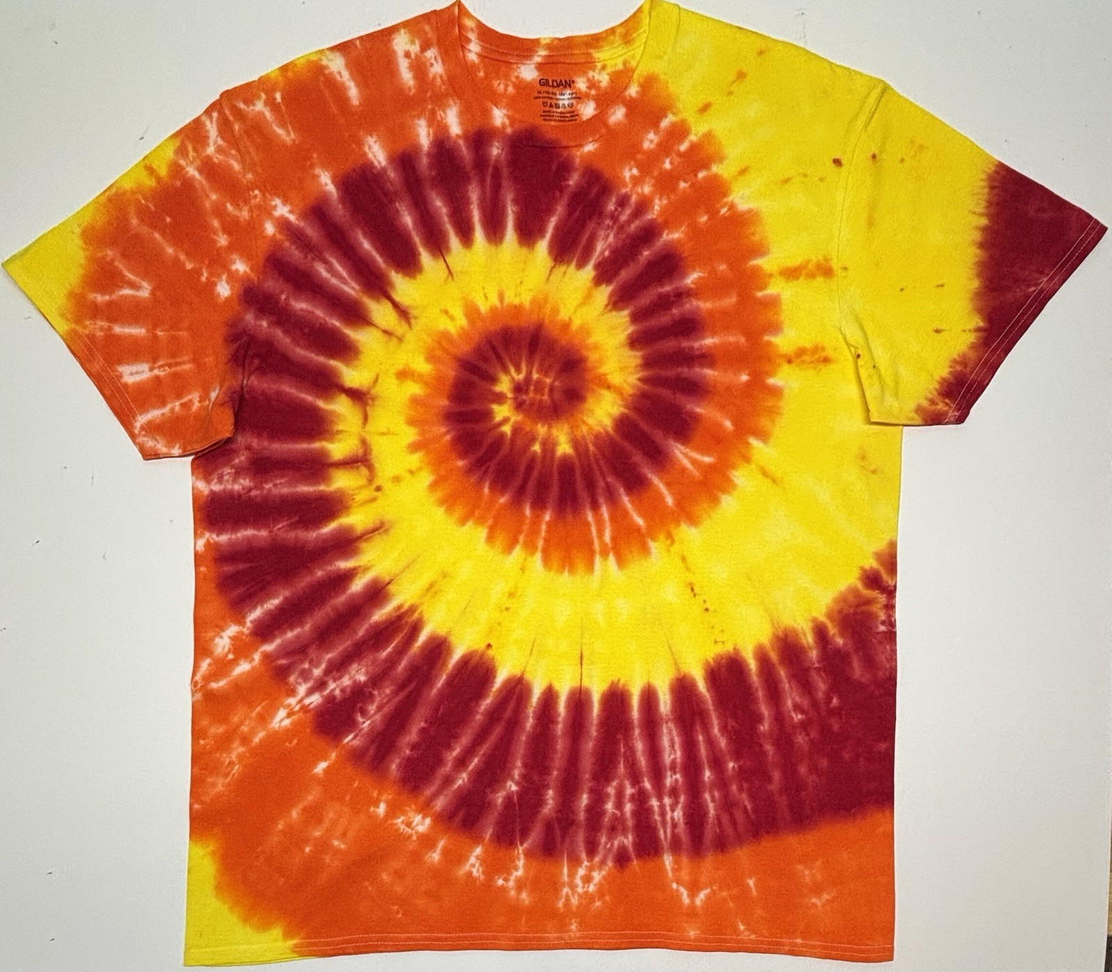 Gildan Handmade Tie Dye Unisex T-Shirt Size XL Multicolor Swirl Design Tee NEW gallery