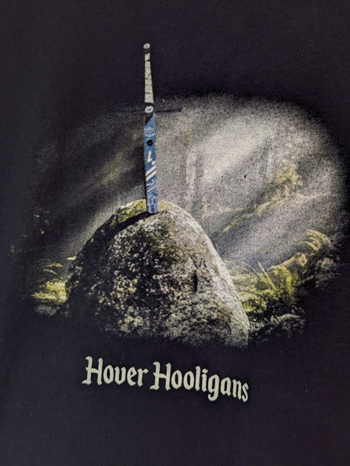Hooligan Graphic Print T-Shirt | Black Crew Neck Cotton Blend | Men’s Size L gallery