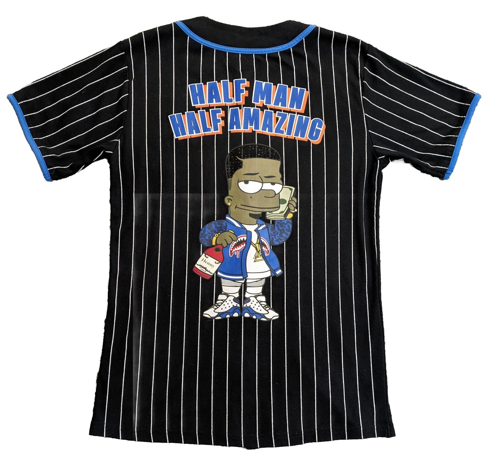 Rise As 1ne Bart Simpson Baseball Jersey XL Illmatic
