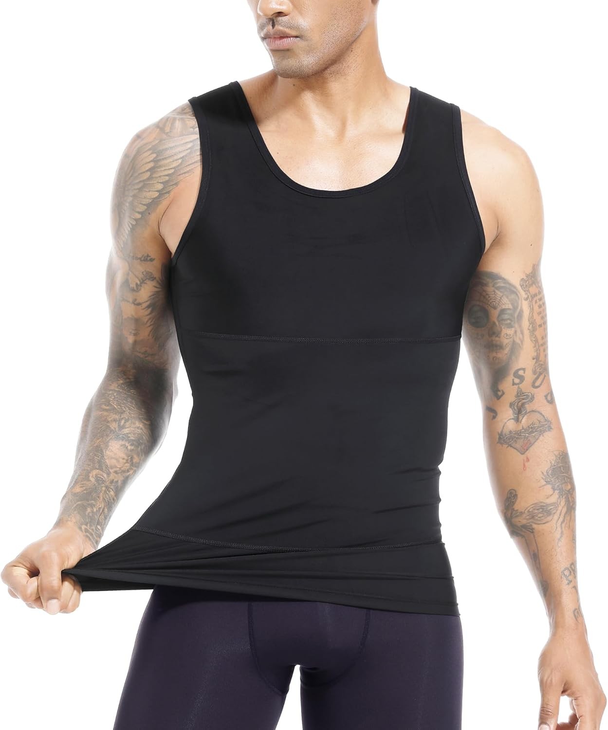 Mens Slimming Body Shaper Vest Compression Tank Top for Gynecomastia Tummy gallery
