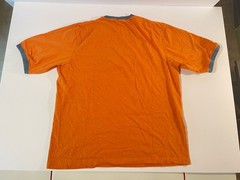 Vintage Marithe Francois Girbaud T Shirt Spellout EMBROIDERED ORANGE XL